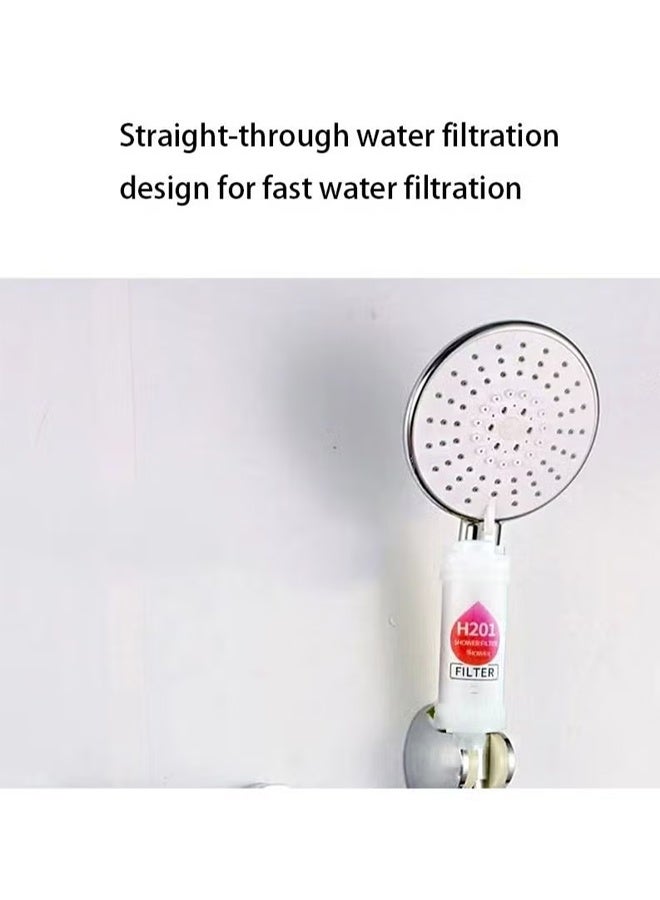 HOMESTAR 2 Pieces Vitamin C Shower Filter, Head Filter for Removing Chlorine Fluoride Deposits，Water Purification with Beads，Helps Dry Skin and Hair Loss，Easy to Install (Lavender + Lemon) - Image 3